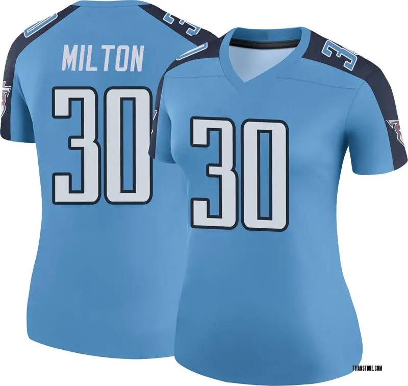 Women's Chris Milton Tennessee Titans Color Rush Jersey - Light Blue Legend